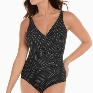 Miraclesuit Oceanus One-Piece Swimsuit – Polka Dot – NWT – Size 12 (DD Cup)